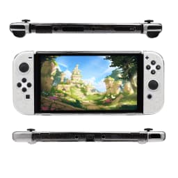 Transparent Protective TPU+PC Glitterry Cases for Nintendo Switch Oled Console Video Gamepad Cover Skin Accessories