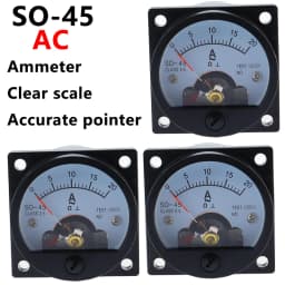 SO-45 AC Analog Ammeter 1A 2A 3A 5A 10A 15A 20A 30A 50A etc, Pointer meter/Current Meter/Panel Meter