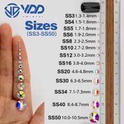 VDD 001 Crystal Non-hotfix Rhinestones Ss3-ss50 Dmc Flatback Applique Crystal Stones Nail Art Accessories Decoration Diy