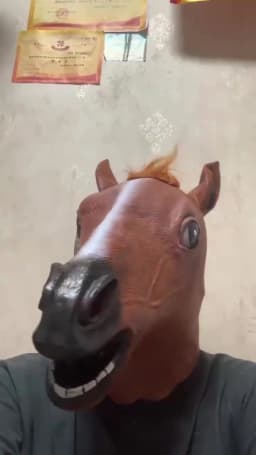 Men Brown Horse Masks Girl Funny Horse Head Mask Latex Animal Mask Novelty Halloween Cosplay Costumes Headgear Mascara De Latex
