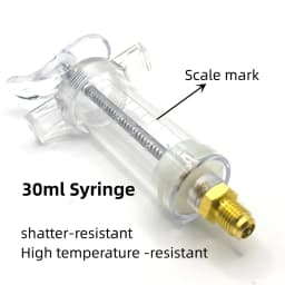 Auto A/C Oil/Dye Injector 1Oz with 134a Low Side Quick Coupler Adapter 1/4 Air Conditioning Repair Tools Manual Oiler Injection