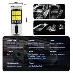 10pcs T10 Led Canbus No Error Car Interior Light T10 26 SMD 4014 Chip Car Interior Dome Reading License Plate Light Signal Lamp
