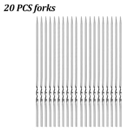 10/20Pcs Stainless Steel Barbecue Skewer Reusable Flat BBQ Needle Stick Barbecue Tools for Outdoor Camping Party Accessories