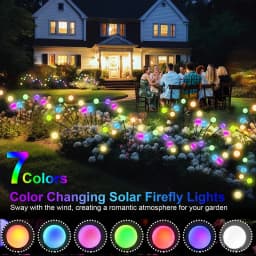 12Pack Outdoor LED Solar Lights Waterproof Starburst Solar Firefly Lights Lawn Lamp Garden Lamp for Path Landscape Decorative
