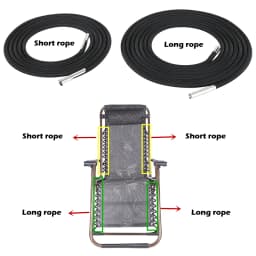 4Pcs Elastic Cord Folding Chair Reinforcement Replacement Bungee Rope Zero Gravity Recliner Laces Part Lounge Home Supplies