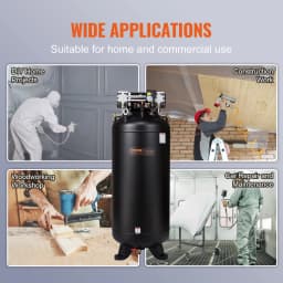 SucceBuy 80 Gallon Air Compressor 6.5HP 145PSI Oil Free Air Compressor Ultra Quiet Compressor for Industrial Sites Auto Repair