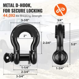 SucceBuy Off-Road Winch Recovery Kit with 30000Lbs Tow Straps & D-Ring Shackles Snatch Block Storage Bag for ATV Jeep Truck