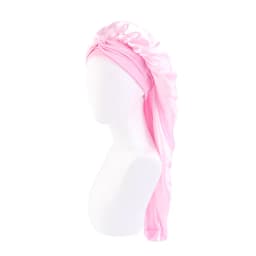 New Women long Oversized elastic satin Bonnet Sleeping Cap with Ribbon Breathable sleeping cap turban sleep Headwear Bandanas