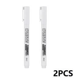 New 1/2/3PCS Waterproof Metal Marker Permanent White Paint Pen Washing Art Painting Graffiti Pens Fabric Wood Leather Marker1MM
