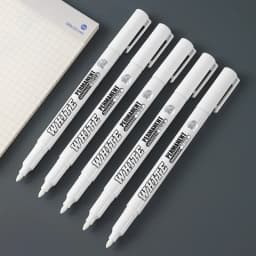 New 1/2/3PCS Waterproof Metal Marker Permanent White Paint Pen Washing Art Painting Graffiti Pens Fabric Wood Leather Marker1MM