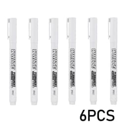New 1/2/3PCS Waterproof Metal Marker Permanent White Paint Pen Washing Art Painting Graffiti Pens Fabric Wood Leather Marker1MM