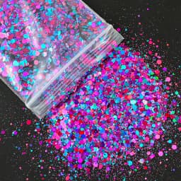 50G Holographic Mixed Hexagon Chunky Glitter Laser Sparkly Iridescent Nail Art Glitter Resin Slice Flake Sequins Nail Decoration