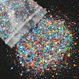 50G Holographic Mixed Hexagon Chunky Glitter Laser Sparkly Iridescent Nail Art Glitter Resin Slice Flake Sequins Nail Decoration