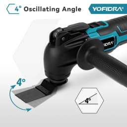 YOFIDRA Oscillating Multi Function Tool Electric Saw Trimmer Shovel Cutting woodworking Machine For Makita 21V Battery Pin