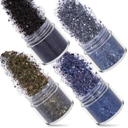 SNASAN 4Pcs Color Superfine Glitters Powder 1mm Sequins Mix For Jewelry Making DIY UV Epoxy Resin Silicone Mold Filling Material
