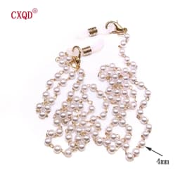 Fashion Reading Glasses Chain For Women Sunglasses Cords Casual 4mm Geometric Triangle Beaded Stainless Steel Eyeglass Masks