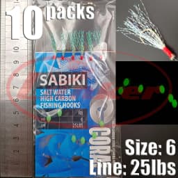 Lunker Sabiki lure flasher rig hook soft bait luminous eel glow dark mackerel fishing snapper mulloway flathead mullet shark