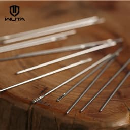 WUTA 24 Pcs Large Eye Blunt Stitching Needle Harness Round-pointed Needle Leather Hand Sewing Blunt Leathercraft Sewing Needle
