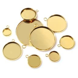 10/20pcs 8-30mm Inner Size Stainless Steel One Loop Double Lioops Pendant Cabochon Blank Base Setting Tray DIY Jewelry Findings