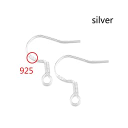 100pcs/lot Carven 925 Silver Copper Earrings Clasps Hooks Fittings DIY Jewelry Making Accessories Iron Hook Earwire Jewelry