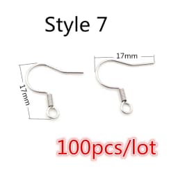 (Never Fade) High Quality 316 Stainless Steel DIY Earring Findings Clasps Hooks Jewelry Making Accessories Earwire