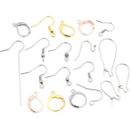 (Never Fade) High Quality 316 Stainless Steel DIY Earring Findings Clasps Hooks Jewelry Making Accessories Earwire