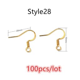 (Never Fade) High Quality 316 Stainless Steel DIY Earring Findings Clasps Hooks Jewelry Making Accessories Earwire