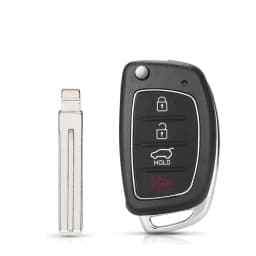 KEYYOU Replacement Flip Remote Key Fob Car Key Case Styling For Hyundai IX35 i20 IX45 Uncut Blade Key Shell With 3/4 Buttons Pad