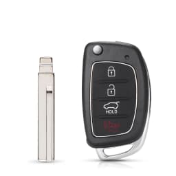 KEYYOU Replacement Flip Remote Key Fob Car Key Case Styling For Hyundai IX35 i20 IX45 Uncut Blade Key Shell With 3/4 Buttons Pad