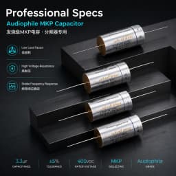 HIFIDIY LIVE Silver MKP Capacitor Non-Polar Frequency Divider Capacitor AUDIO Nourishments 1.0uf 2.2uf 3.3uf 4.7uf 5.6uf 6.8uf