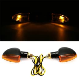 2 Pcs Universal Motorcycle Turn Signal Indicators Light Amber Flashers Lighting Motorbike Lamp Super Bright Custom Tail Light