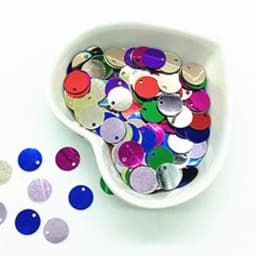 Sequin 10mm 15mm 20mm 25mm 30mm PVC Flat Round Loose Sequins Paillettes Sewing Wedding Craft Accessories with 1 Side Hole 10g