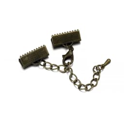 10Pcs Ribbon Leather Cord End Fastener Clasps Extender Chain Lobster Clasps Connectors For Jewelry Making Diy Bracelet Findings