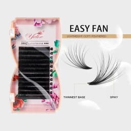 Yelix M Curl Easy Fan Lashes Bloom Individual Eyelash Extension Faux Mink Eyelashes Soft Natural Lash Extension Volume Auto Fans