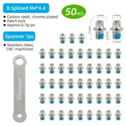Deemount 25/50 PCS Bicycle Pedal Bolts M4 Steel Stud Pin Nail Cycle Anti-skid Spikes Bike Parts Optional Tool