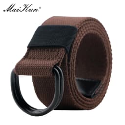 Maikun Tactical Canvas Men Belt High Quality Unisex Double D-Ring Buckle Waistband Casual Canvas Female Belt Fabric For Jeans