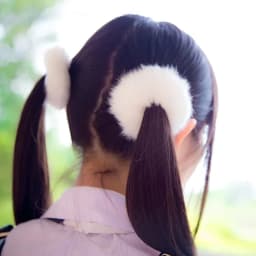 1PC Sweet girls Cute Little Girls' Pompom Hair Ties Double Pom Pom Elastic Band Hair Ropes Hair Accessories