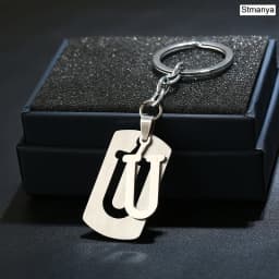 Charm New 26 Letters Stainless Steel Key Chain Men Women keychain Best Couple gift Jewelry Car Key Ring A-Z Keychain