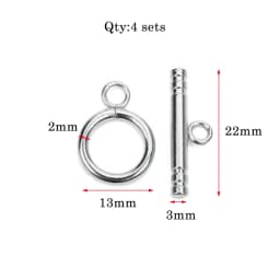 4set/lot 3 Style High Quality Stainless Steel OT Clasps Connectors for DIY Bracelet Necklace Jewelry Findings Making Accessories