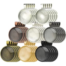 JUYA 10pcs Pendant Cabochon Base DIY Jewelry Making 25mm Inner Size Plated Crafts Setting Necklace Jewellery Findings Accessory