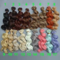 1pcs 15 Cm High Temperature Heat Resistant Doll Hair for 1/3 1/4 1/6 BJD Diy Curly Doll Wigs