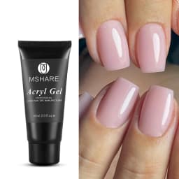 MSHARE Poly Nails Acryl Gel 60ml Builder UV Led Acrylgel Nails Extensions Acrylic Pink White Clear Acrylatic Hema Tpo Free Gel
