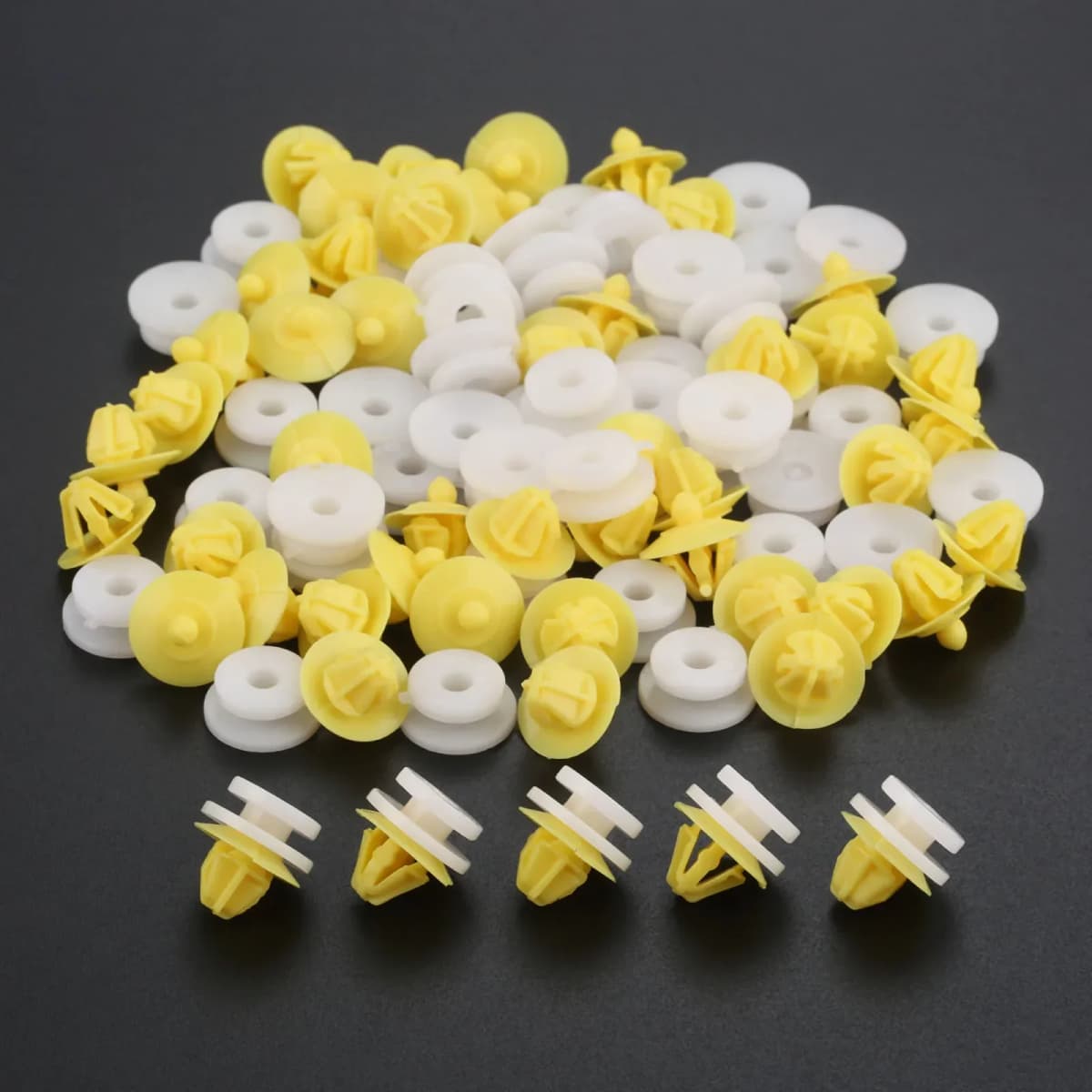 50Pcs Car Interior Door Card Panel Plastic Rivets Clips 8mm Hole Auto Fasteners For 7703077250 Clio Megane Scenic Twingo