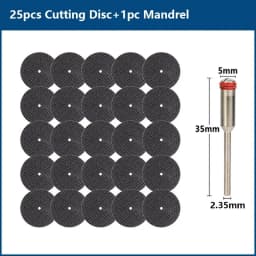 CMCP 32mm Abrasive Cutting Disc With Mandrels Grinding Wheels For Dremel Accesories Metal Cutting Rotary Tool Saw Blade