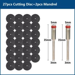 CMCP 32mm Abrasive Cutting Disc With Mandrels Grinding Wheels For Dremel Accesories Metal Cutting Rotary Tool Saw Blade