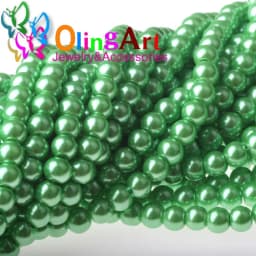 OlingArt 4MM/6MM/8MM 50PCS Round Multicolor Glass Imitation Pearl DIY Earrings Bracelet Necklace Jewelry Making