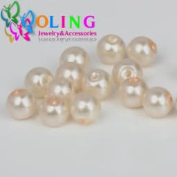 OlingArt 4MM/6MM/8MM 50PCS Round Multicolor Glass Imitation Pearl DIY Earrings Bracelet Necklace Jewelry Making