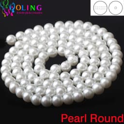 OlingArt 4MM/6MM/8MM 50PCS Round Multicolor Glass Imitation Pearl DIY Earrings Bracelet Necklace Jewelry Making