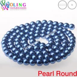 OlingArt 4MM/6MM/8MM 50PCS Round Multicolor Glass Imitation Pearl DIY Earrings Bracelet Necklace Jewelry Making