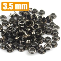 100sets 4mm Brass Eyelet with Washer Leather Craft Repair Grommet Round Eye Rings for Shoes Bag Clothing Leather Belt Hat